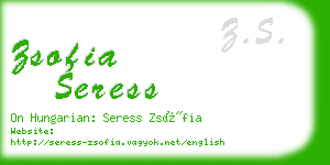 zsofia seress business card